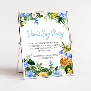 Affiche Aloha Baby Shower Fête de Naissance au thème Anana