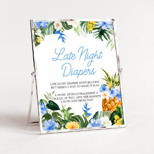Affiche Aloha Baby Shower Fille Pineapple Panneau de Couch