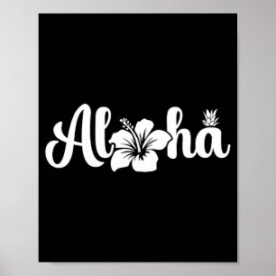 Affiche Aloha hawaï fleur tropical hawaïen île enfants