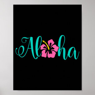 Affiche Aloha hawaïen de l'île - ressentez l'aloha