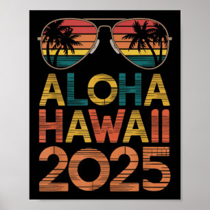 Affiche Aloha Hawaii 2025 Parfait Pour Voyage D'Été Plage 
