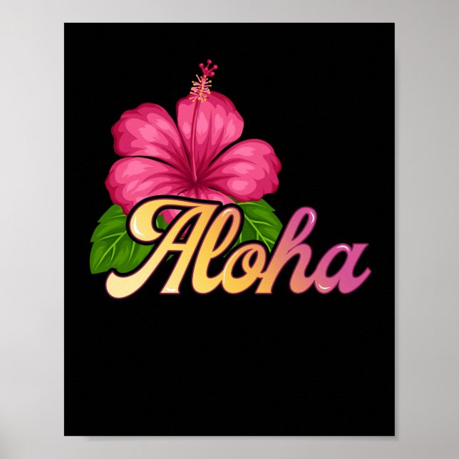 Affiche AlOHA Hawaii De L'Île Plage D'Été (Devant)