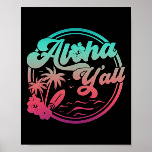 Affiche Aloha Hawaii Palmier Tropical Île Hawaïenne Be