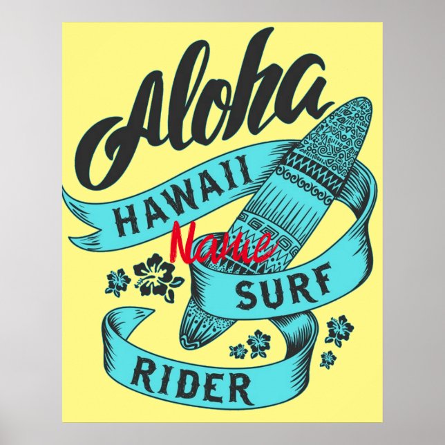 Affiche Aloha Hawaii Surf Rider Thunder_Cove (Devant)