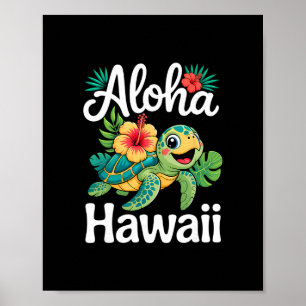 Affiche Aloha Hawaii Tortue Île Hawaïenne Enfants Hommes F