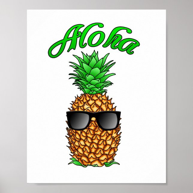 Affiche Aloha Hawaiian Pineapple (Devant)