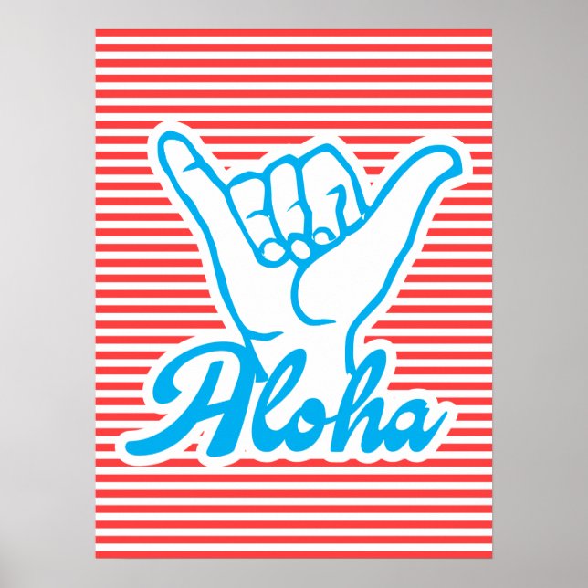 Affiche Aloha, Main de Shaka (Devant)