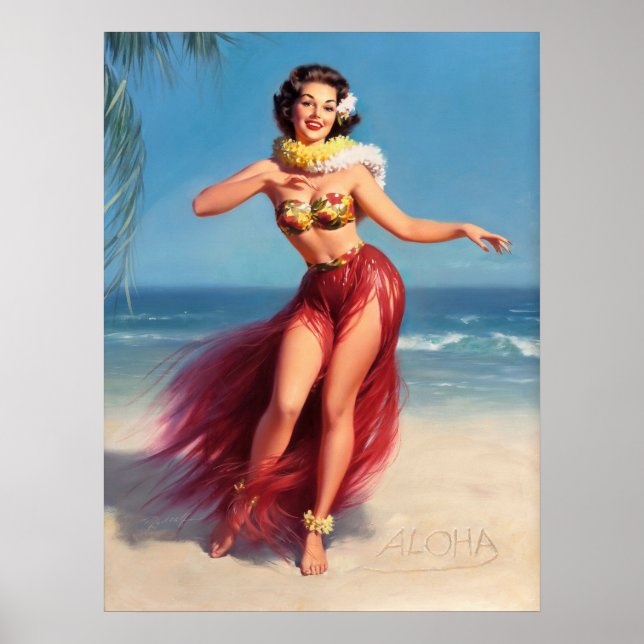 Affiche Aloha Pin Up (Devant)