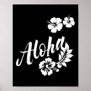 Affiche Aloha Surfing Planche de Surf Hawaïen Hommes Femme