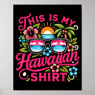 Affiche Aloha Tropical C'est Les Vacances D'été Hawaïennes