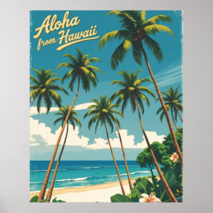 Affiche Aloha Voyage Hawaïen De Style vintage De Hawaii