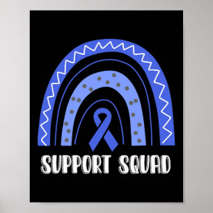 Affiche Alopecia Areata Awareness Rainbow Ribbon Support S