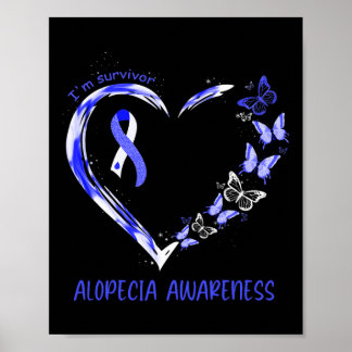 Affiche Alopecia Sensibilisation Je suis Survivor Heart Ri