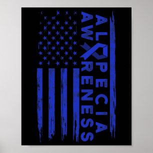 Affiche Alopecia Sensibilisation Perte de cheveux Guerrier