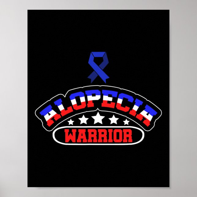 Affiche Alopecia Sensibilisation Perte de cheveux Guerrier (Devant)