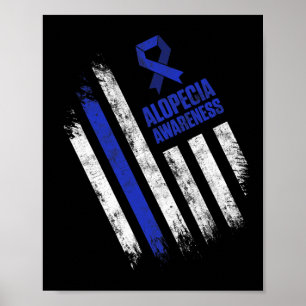 Affiche Alopecia Sensibilisation Perte de cheveux Guerrier