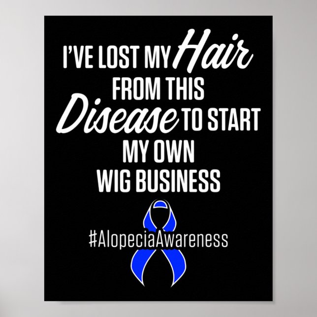 Affiche Alopecia Sensibilisation Perte de cheveux Guerrier (Devant)