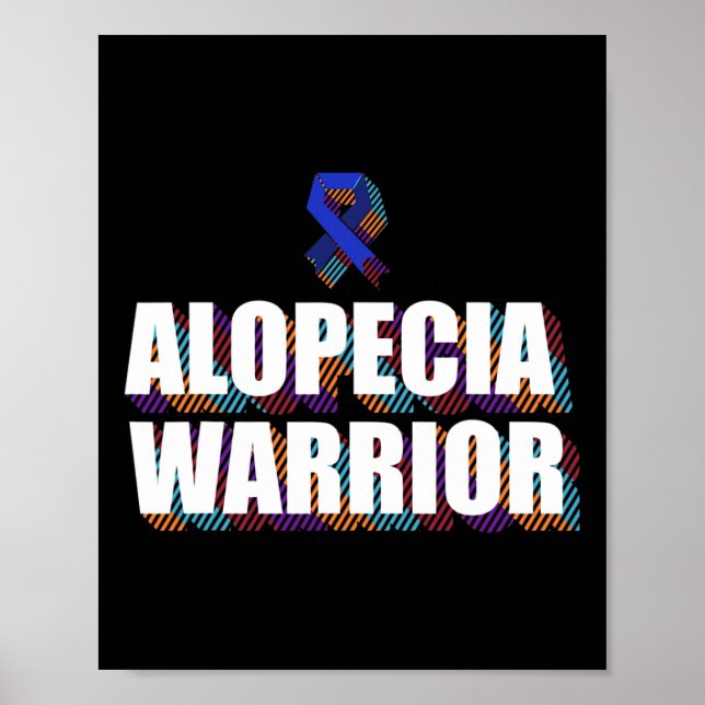 Affiche Alopecia Sensibilisation Perte de cheveux Guerrier (Devant)