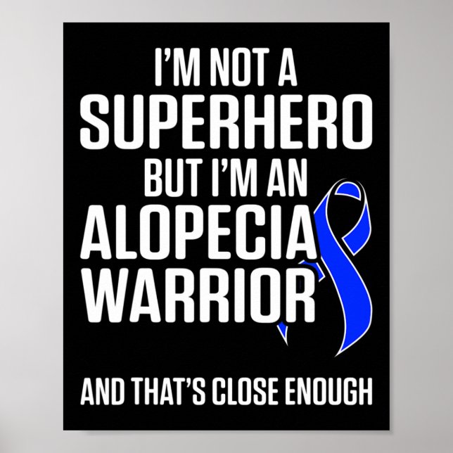 Affiche Alopecia Sensibilisation Perte de cheveux Guerrier (Devant)