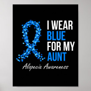 Affiche Alopécie Conscience Je Porte Du Bleu Pour Ma Tante