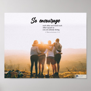 Affiche Alors Encouragez (1 Thessalonien 5:11)