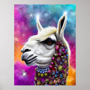 Affiche Alpaca coloré