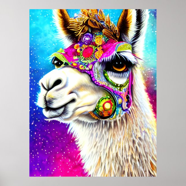 Affiche Alpaca cosmique (Devant)