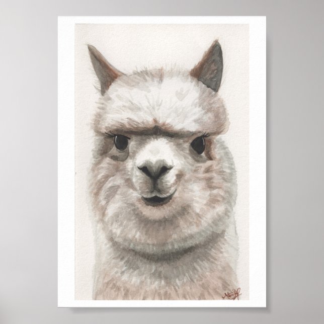 Affiche Alpaca Smile Art Imprimer Prêt À Fragmenter Mirand (Devant)