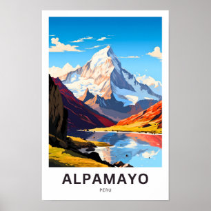 Affiche Alpamayo Pérou Imprimer Voyage