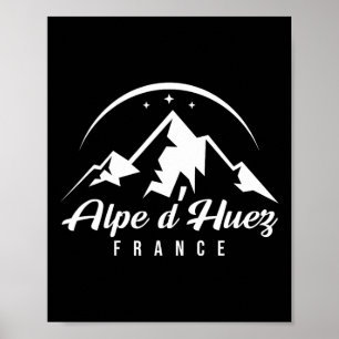 Affiche Alpe D'huez France Station de ski Ski Snowboard