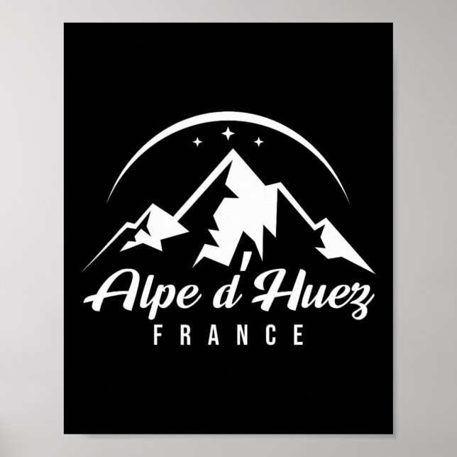 Affiche Alpe D'huez France Station de ski Ski Snowboard (Devant)