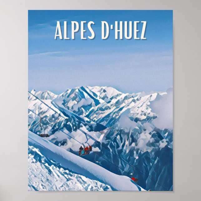 Affiche Alpe d'Huez Station de ski (Devant)