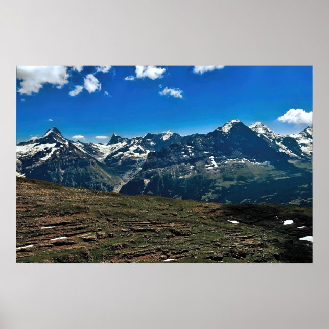Affiche Alpes suisses de Grindelwald (Devant)