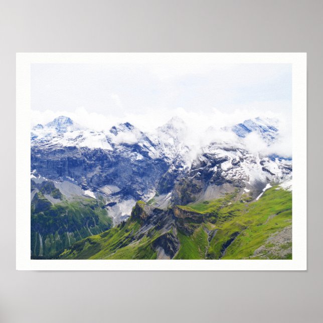 Affiche Alpes suisses impressionnantes (Devant)