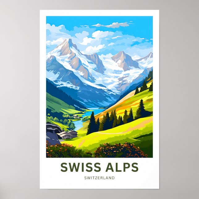 Affiche Alpes suisses Suisse Imprimer (Devant)