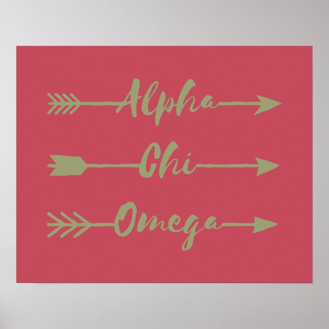 Affiche Alpha Chi Omega | Flèches (Devant)