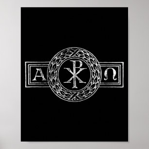 Affiche Alpha Et Omega Chi Et Rho Xp Jésus-Christ Christi