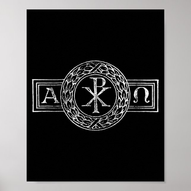 Affiche Alpha Et Omega Chi Et Rho Xp Jésus-Christ Christi (Devant)