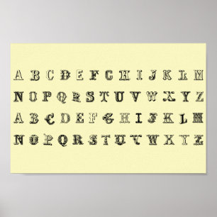 Affiche Alphabet A-Z enfants École maternelle Éducatif