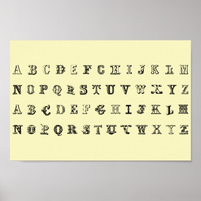 Affiche Alphabet A-Z enfants École maternelle Éducative (Devant)