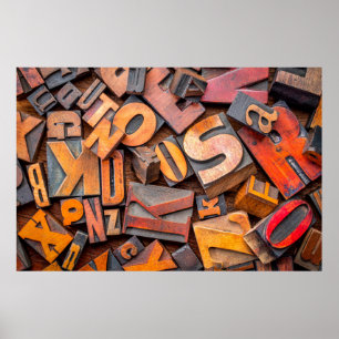 Affiche alphabet abstrait - arrière - plan de lettres aléa