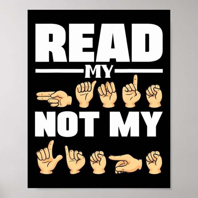 Affiche Alphabet American Sing Language Asl Citation de l' (Devant)