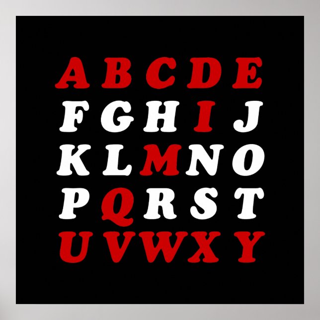 Affiche Alphabet Anglais (Devant)