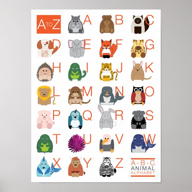 Affiche Alphabet animal (Devant)