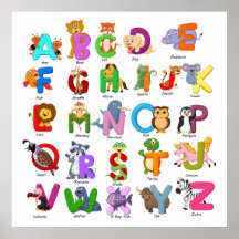 Alphabet Animal Clipart Apprentissage des enfants