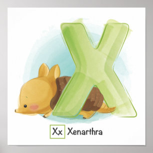 Affiche Alphabet animal mignon