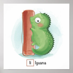 Affiche Alphabet animal mignon