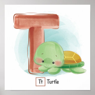 Affiche Alphabet animal mignon