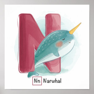 Affiche Alphabet animal mignon