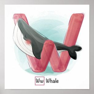 Affiche Alphabet animal mignon